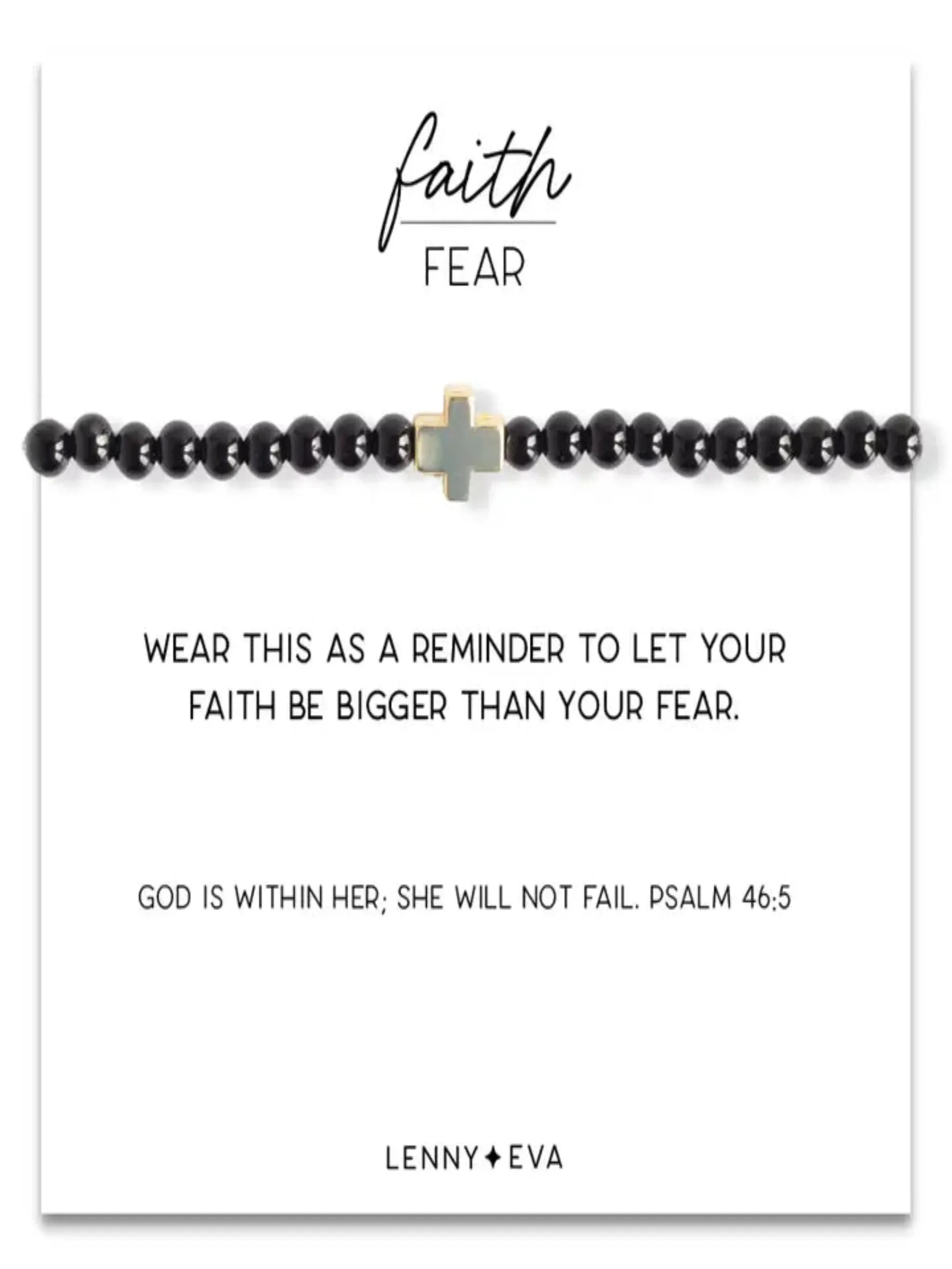 Faith Over Fear Cross Bracelet