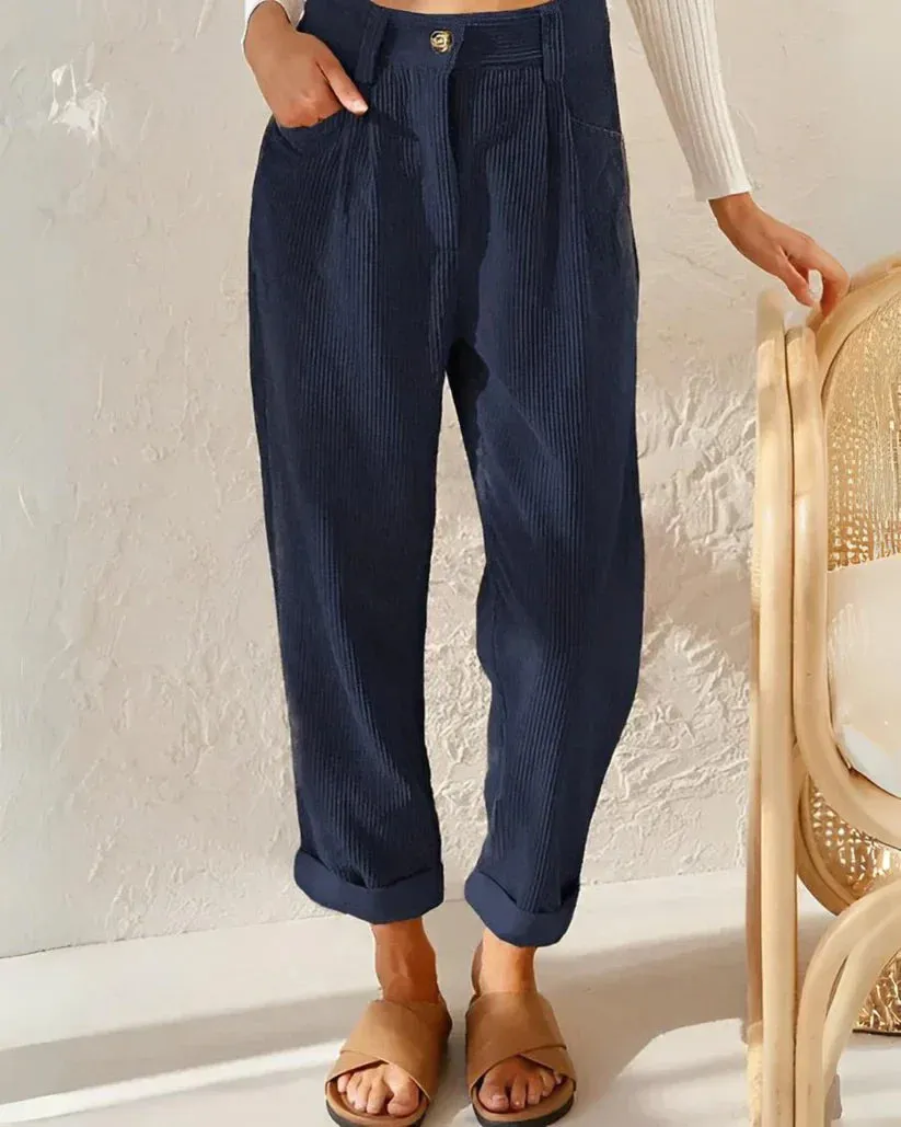 Gerade Hose mit hoher Taille für Damen