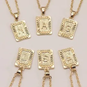 Gold Petite Initial Pendant Necklace