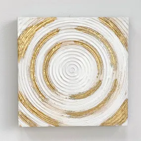 Gold Whirlwind Canvas Textured Wall Art