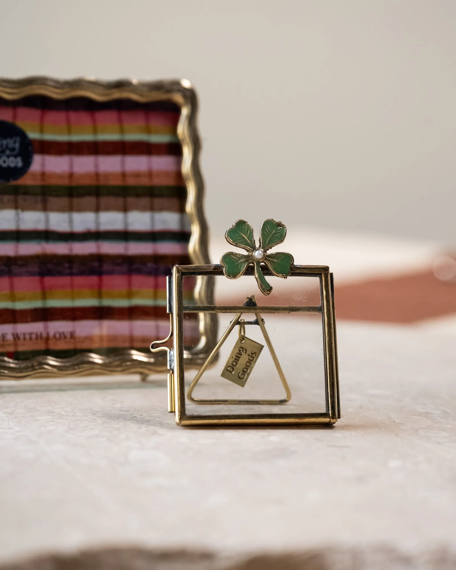 Handmade Mini Frame Lucky Clover