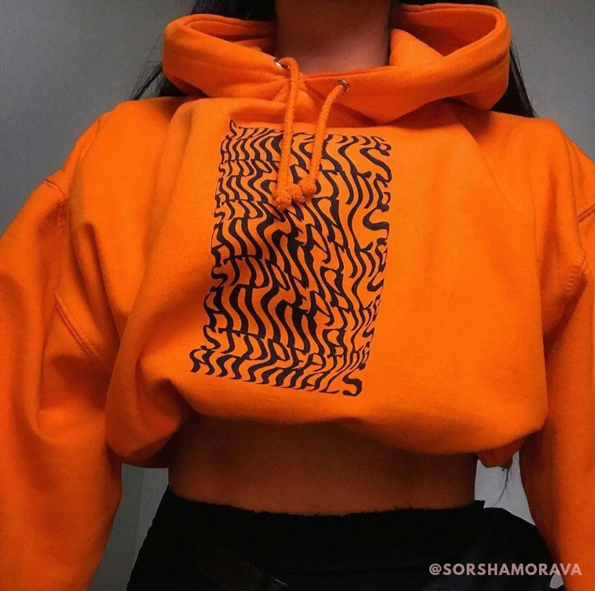 Illusions Hoodie - Stop Eating Animals - Alarm Orange