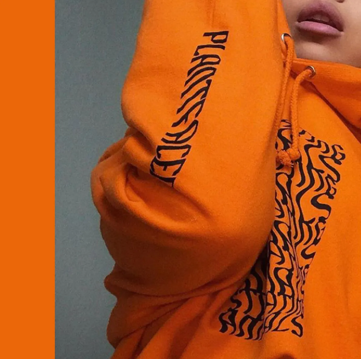 Illusions Hoodie - Stop Eating Animals - Alarm Orange