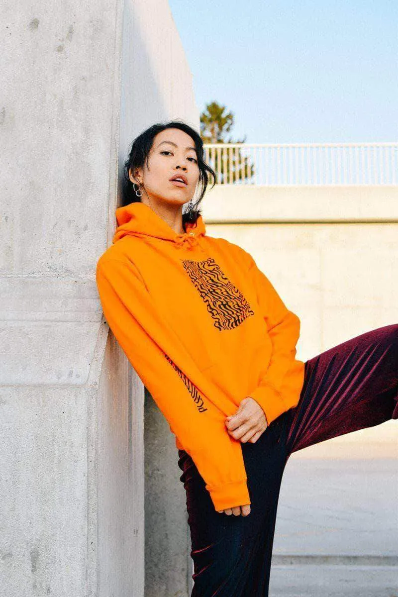 Illusions Hoodie - Stop Eating Animals - Alarm Orange