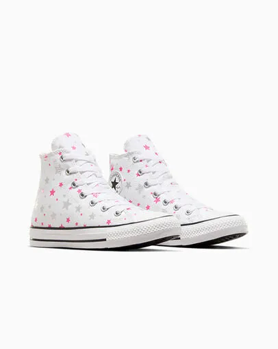 Kids Sparkle Party 1V Hi | White/Prime Pink