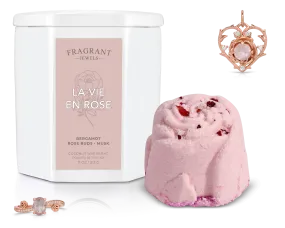 La Vie en Rose - Candle and Bath Bomb Set