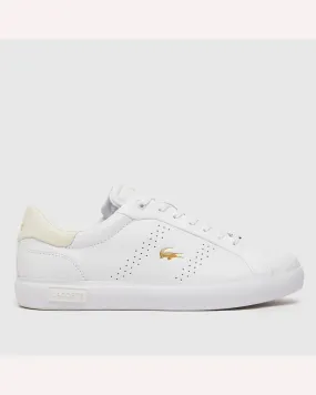 Lacoste Powercourt Sneaker - White/Gold