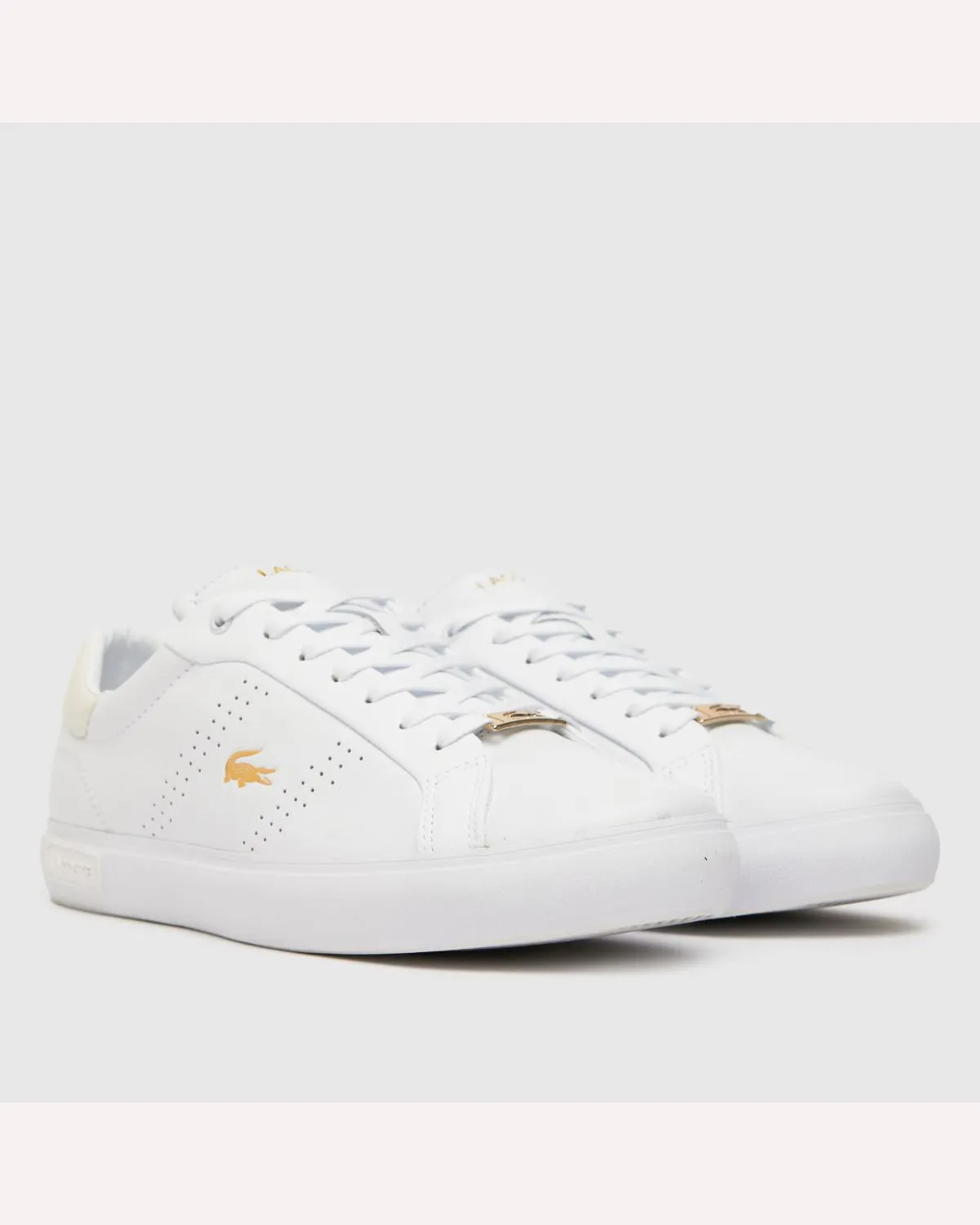 Lacoste Powercourt Sneaker - White/Gold