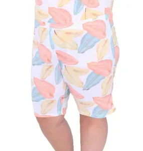 Ladies Printed Leaf PJ Shorts