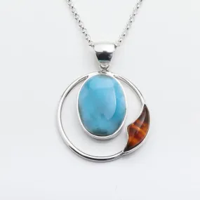 Larimar Amber Pendant Isleña II