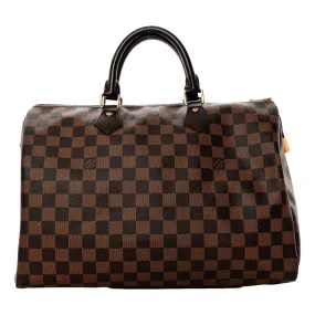 Louis Vuitton Speedy 35 Damier Ebene Top Handle Handbag