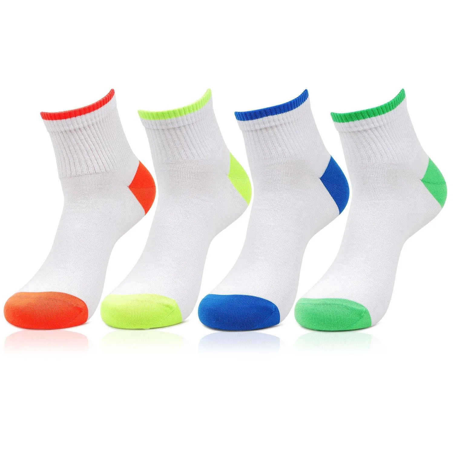 Men Cotton White Ankle Socks- Pack of 4