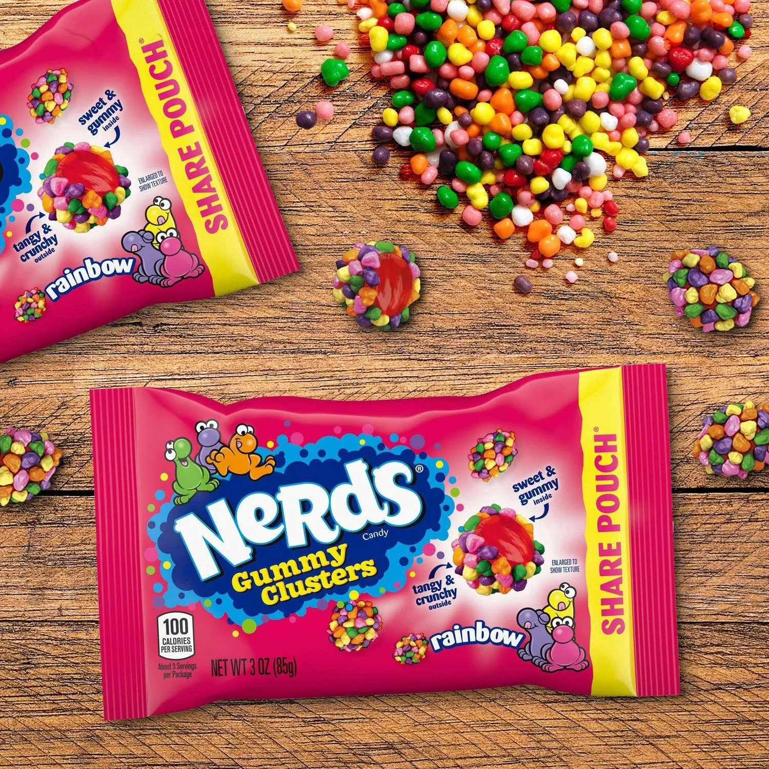 Nerds Gummy Clusters Rainbow Share Pouch