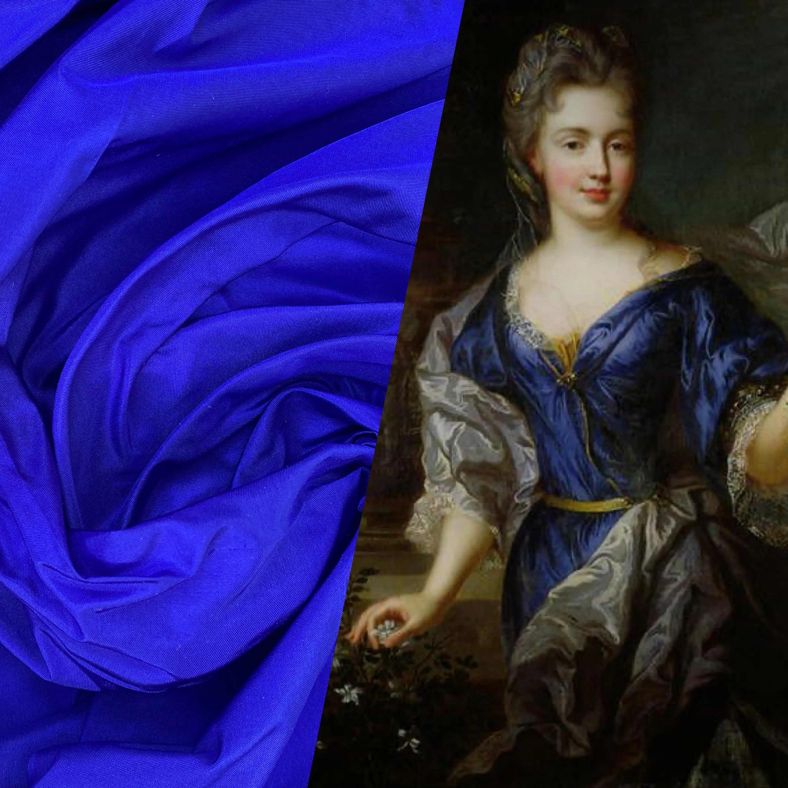 NEW Lady Lisa 100% Silk Taffeta Fabric - Solid Royal Blue