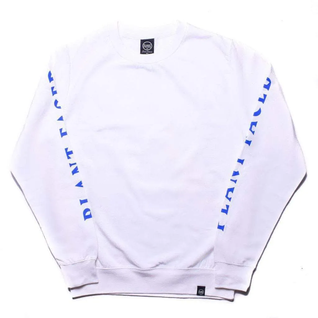 No Beef Sweater - White x Electric Blue - Unisex