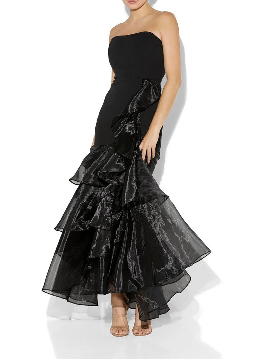 Octavia Strapless Ruffle Gown