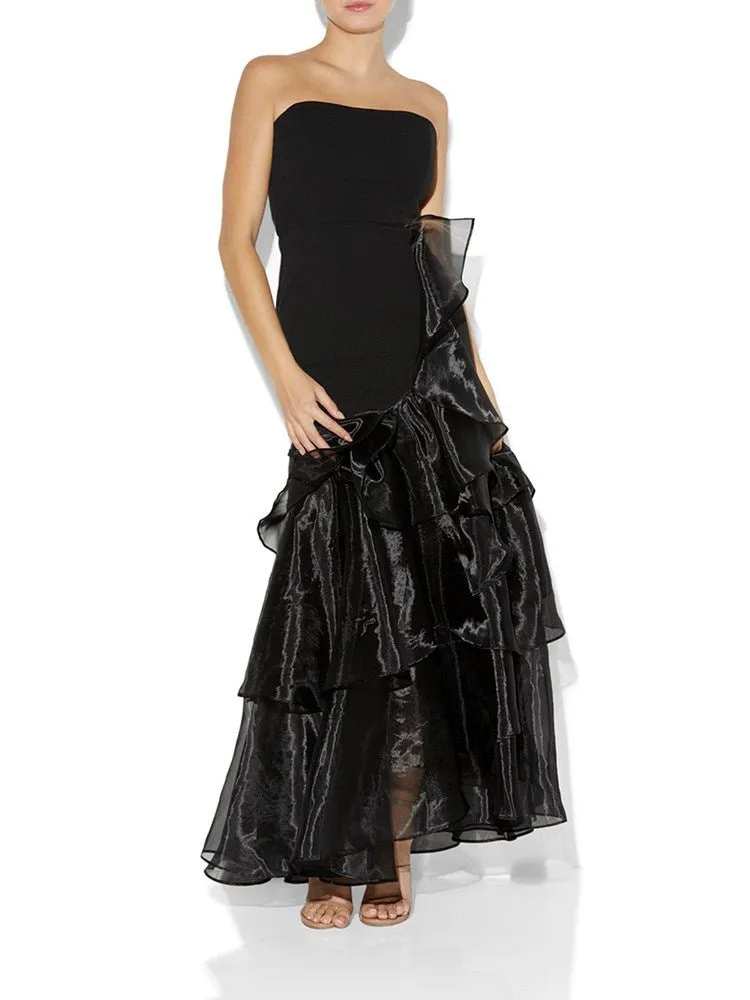 Octavia Strapless Ruffle Gown