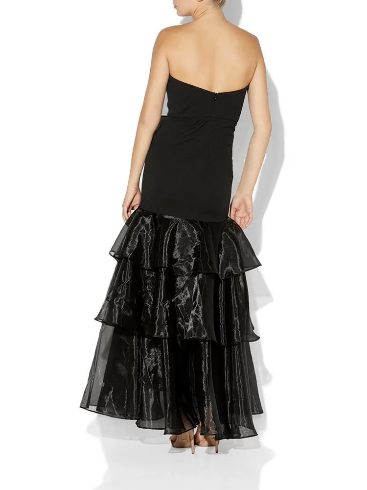 Octavia Strapless Ruffle Gown