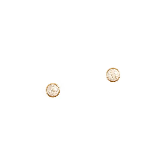 Olympia Coral Jade Studs w/ Removable Disc