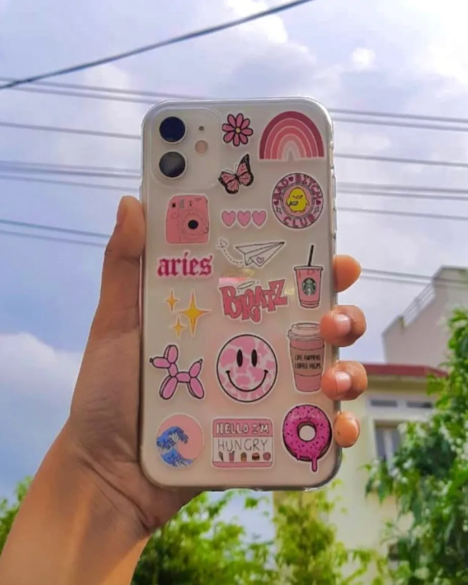 Pink Stickers Clear Case