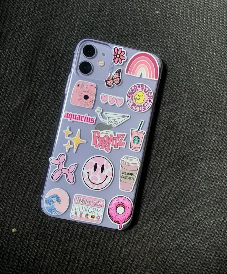 Pink Stickers Clear Case