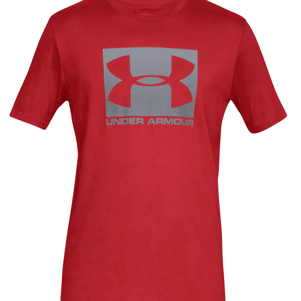 Playera Manga Corta Under Armour para Hombre Boxed Sportstyle SS Rojo