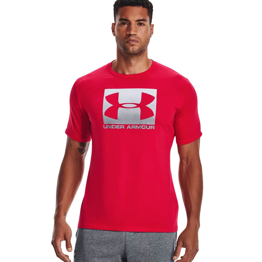 Playera Manga Corta Under Armour para Hombre Boxed Sportstyle SS Rojo