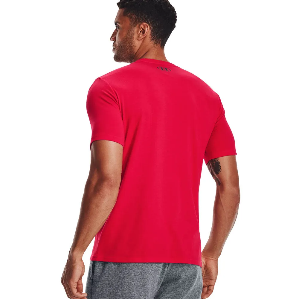 Playera Manga Corta Under Armour para Hombre Boxed Sportstyle SS Rojo