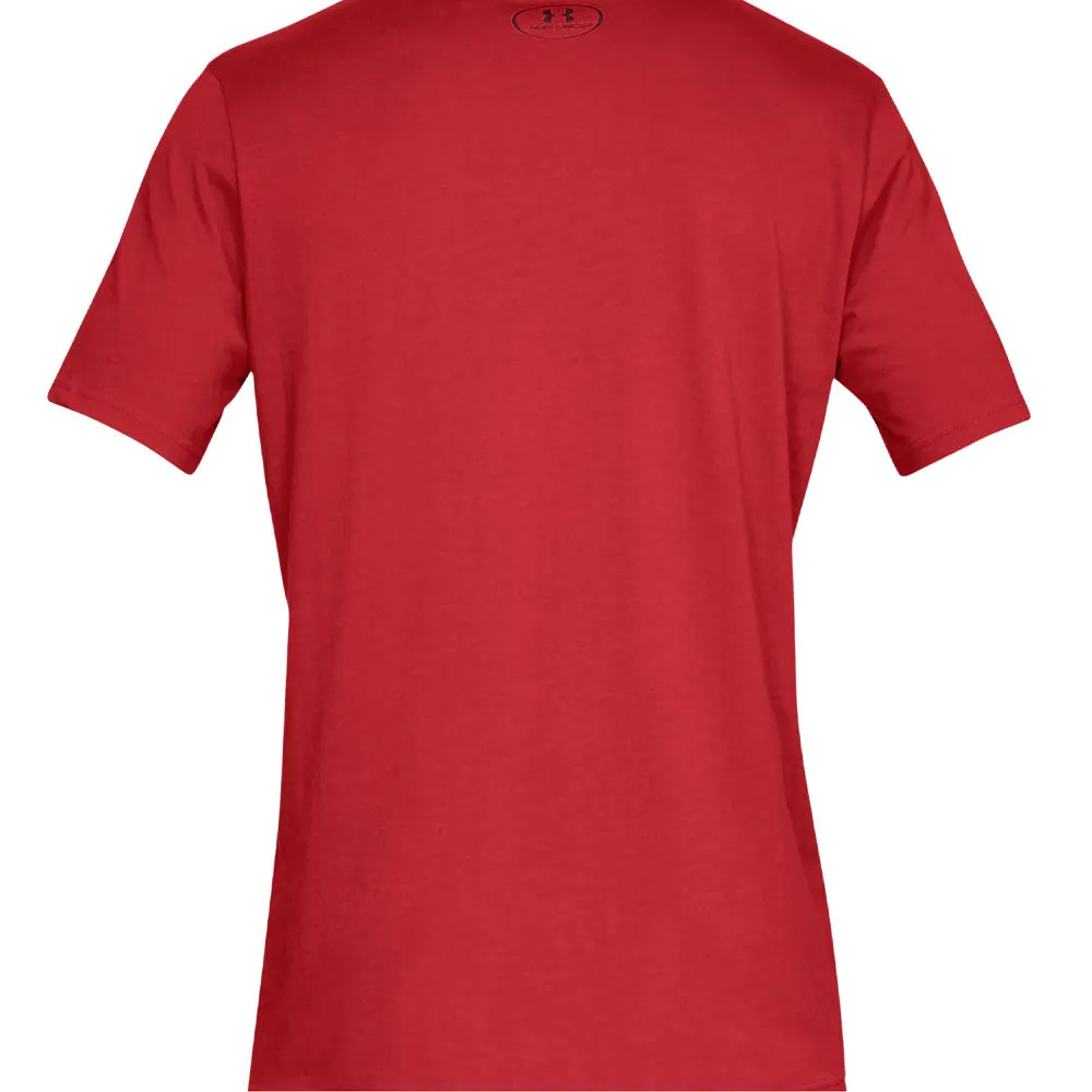 Playera Manga Corta Under Armour para Hombre Boxed Sportstyle SS Rojo