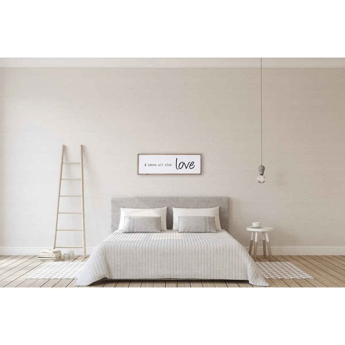 "& above all else love" Wood Framed Wall Decor