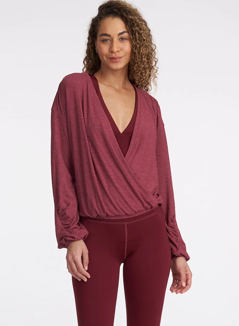 Ruched Surplice Pullover - FINAL SALE