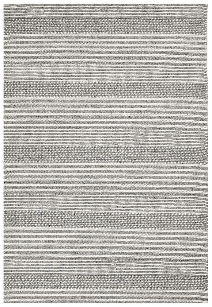 Skandinavian Reversible Wool Rug - 313 Silver