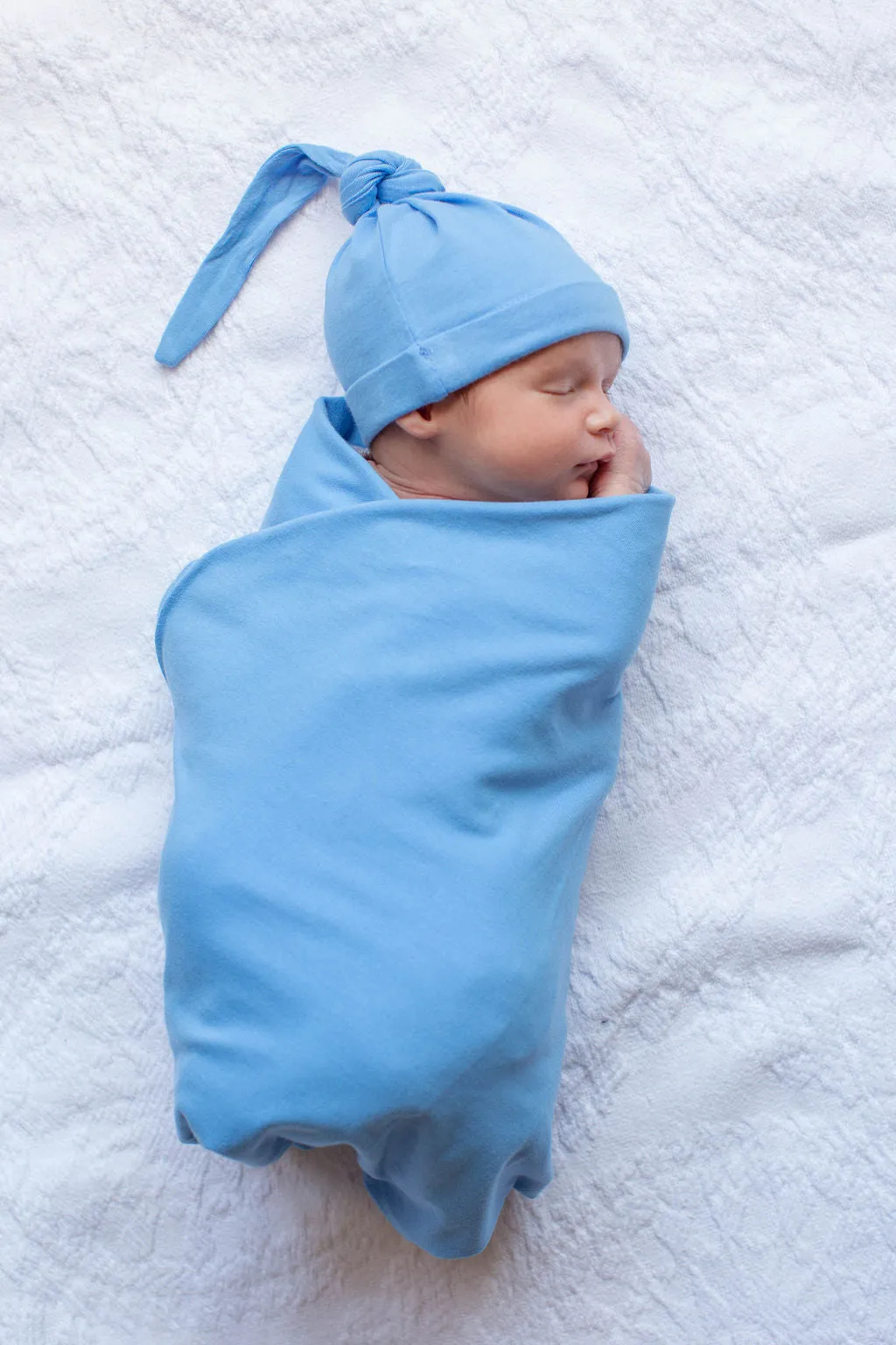 Sky Blue Baby Boy Swaddle Blanket Set