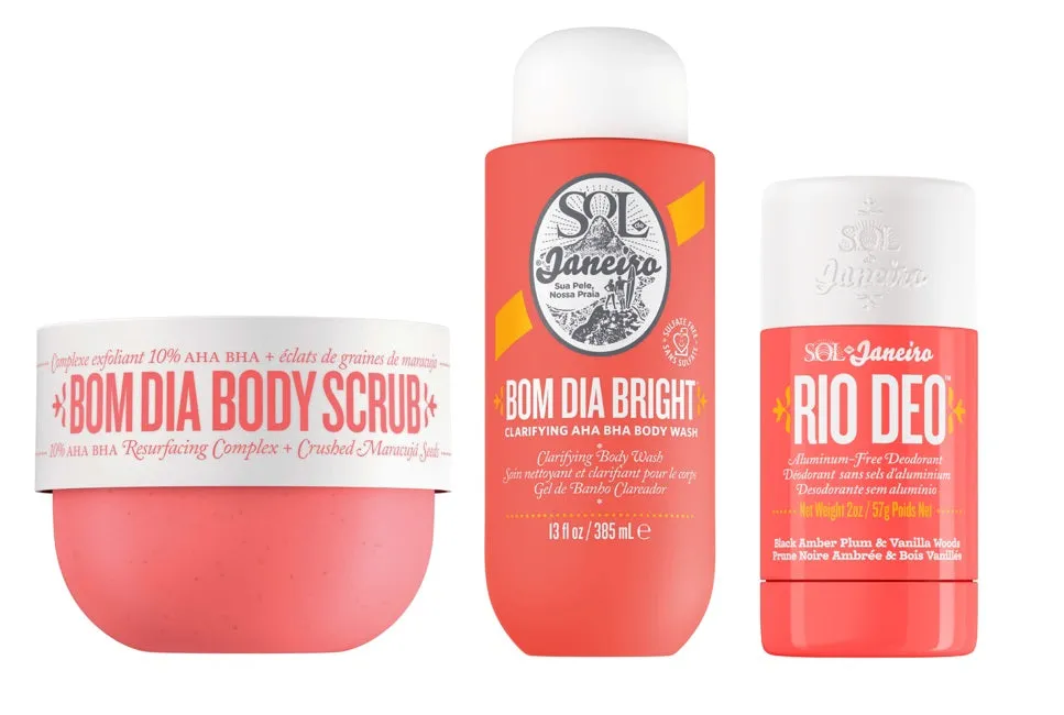 Sol de Janeiro - Bom Dia Bright Bundles,Body Scrub 220 g   Body Wash 385 ml   57ml Rio Deo Cheirosa 40