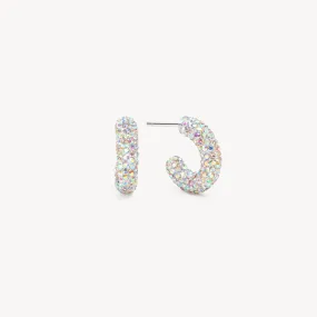 Solar Shower Sparkle Hoop Earrings