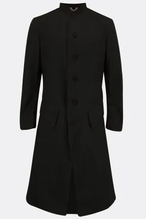 TEACH COAT IN BLACK WAXED COTTON