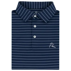 The Captain Stripe | Performance Polo | The Captain Stripe - Fleet Navy/White