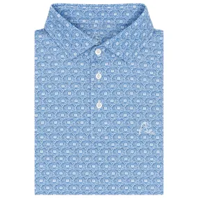 The Gerald J Ford Stadium | Collegiate Polo | The Gerald J Ford Stadium - White/Ocean Blue