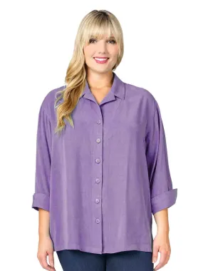 Tianello TENCEL™ Plus Sized  "Aida" Blouse - Amethyst-4X